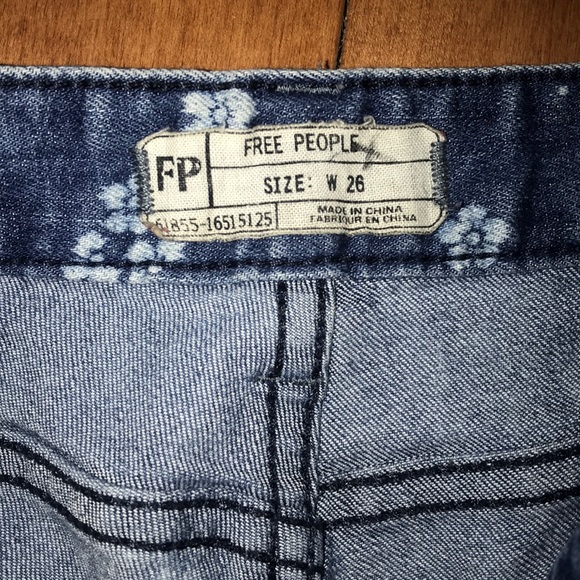 Free People Floral Denim Skinny - Picture 6 of 6